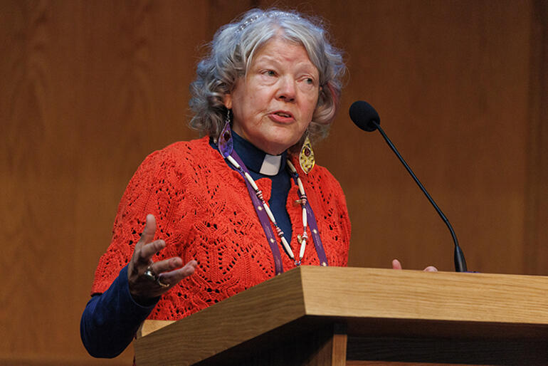 The Revd Rachel Taber-Hamilton, Representative of the Anglican Indigenous Network speaks on holistic spiritualities of Creation.